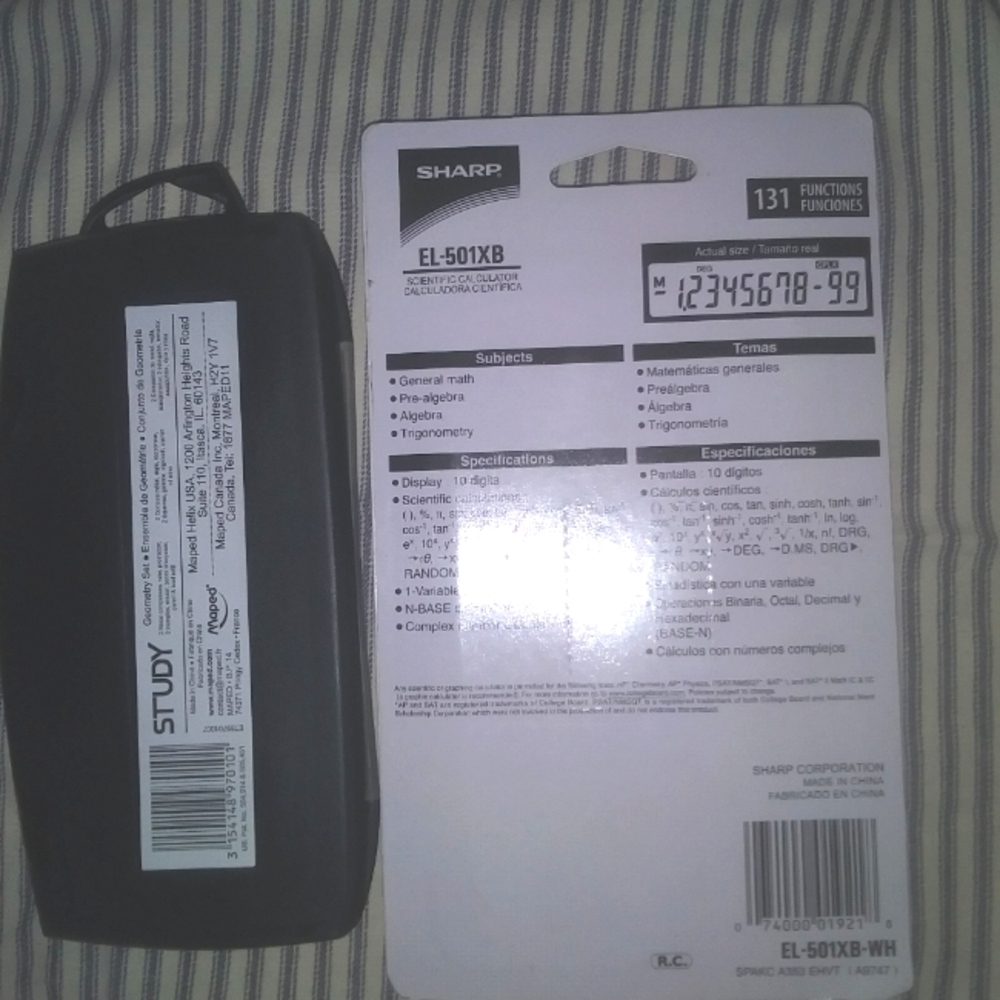 Geometry Set & Scientific Calculator - Picture 2 of 2
